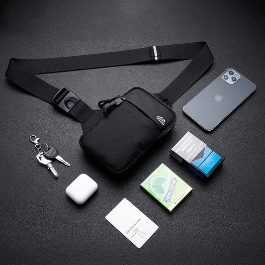 Fashion Nylon Shoulder Crossbody Bags for Man Women Mini Cloth Sling Sport Cross Phone Backpack Travel Male Square Bag Chest Bag Zen fit plus