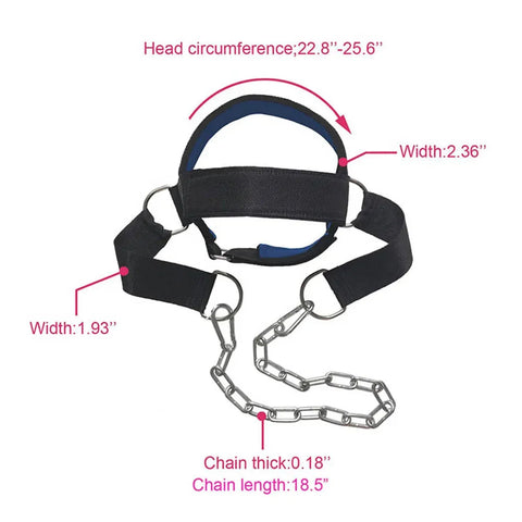 Head Neck Training Head Harness Body Strengh Exercise Strap Adjustable Neck Power Training Gym Fitness Weight Bearing cap Zen fit plus