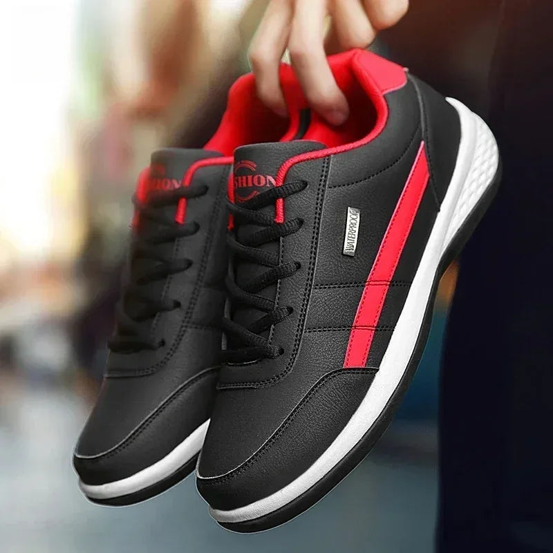 Shoes for Lace Up Footwear Vulcanized Men Leather Sneaker Waterproof Casual Comfortable Men's Sneaker Man Shoe Masculino - Zen Fit Plus