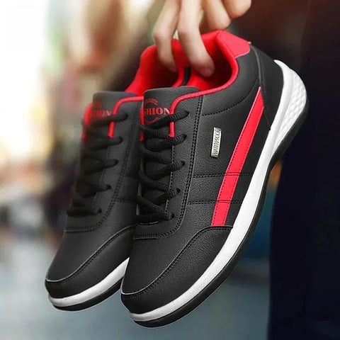 Shoes for Lace Up Footwear Vulcanized Men Leather Sneaker Waterproof Casual Comfortable Men's Sneaker Man Shoe Masculino - Zen Fit Plus