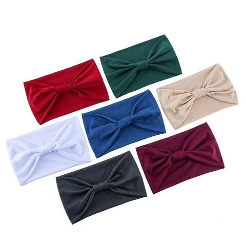 Head Band Women Hair Accessories Solid Wide Headband Bowknot Turbans Wash Face Make-up Hair Band Sports Running Yoga Headbands Zen Fit Plus