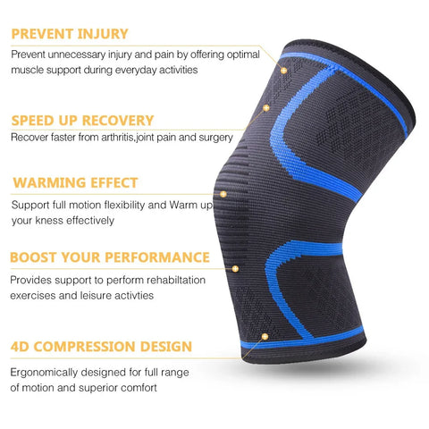1pc Knee Brace Knee Sleeve Support For Men And Women Knee Pads For Running, Hiking Knee Support Arthritis Joint Pain Relief - Zen Fit Plus