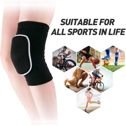 Sports Knee Pads Adults Kid Dance Knee Protector Elastic Thicken Sponge Knees Brace Support for Gym Yoga Workout Training - Zen Fit Plus