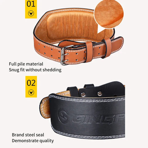 10cm Width Fitness Leather Belt Squat Hard Pull Waist Training Sports Waist Protective Gear Weightlifting Fast Buckle Belt - Zen Fit Plus