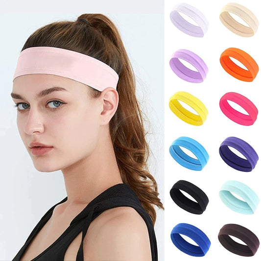 Summer Sports Headbands For Women Fitness Run Yoga Bandanas Solid Color Elastic Hair Bands Stretch Makeup Hair Accessories 2023 Zen Fit Plus
