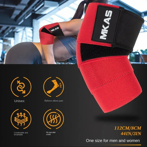 2PCS New Premium Elbow Pads Wrap Elbow Strap Bandage Brace Support Gym Fitness Sport Protecter Pad for Weightlifting Bench Press - Zen Fit Plus