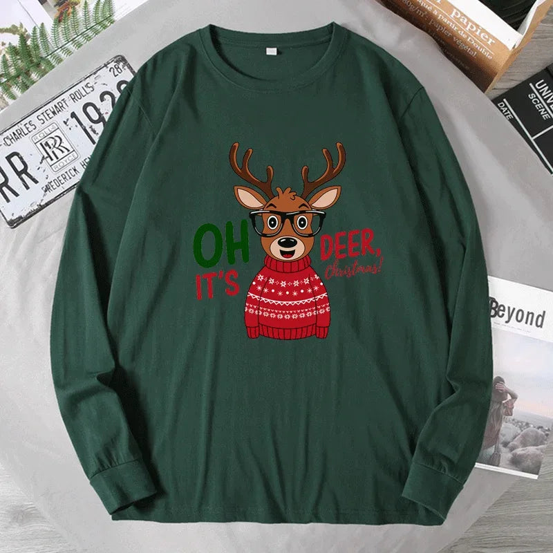 Men's Christmas Sweatshirts Plus Size 1XL-7XL Xmas Funny Hoodie Tops Adult Autumn Pullover Shirts Male Clothing 110-190KG - Zen Fit Plus