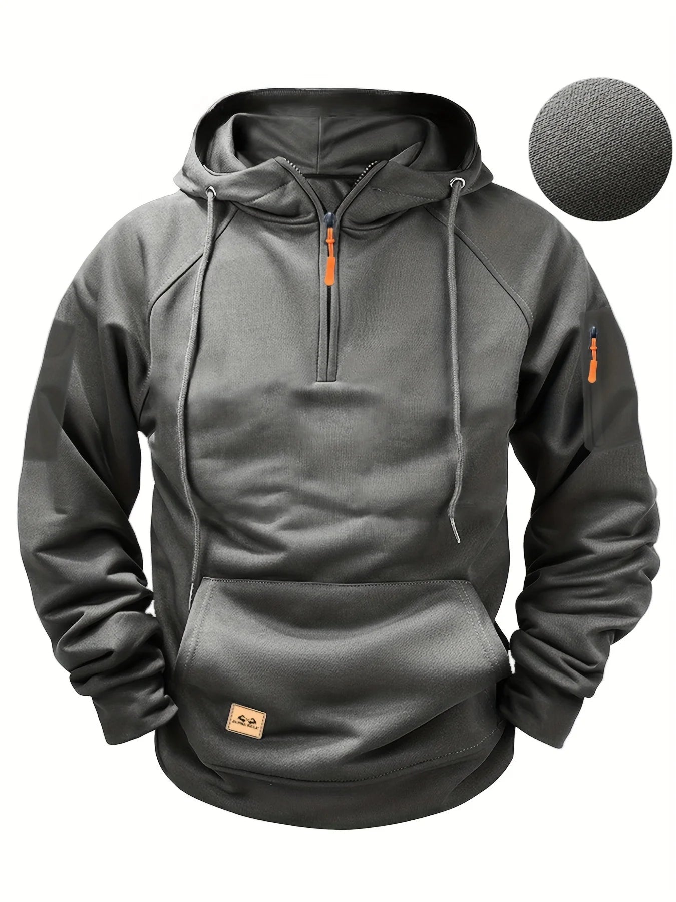 New Multi Pocket Zipper Fleece Dropped Shoulder Hooded Sweatshirt Men's Women's Plus Size Loose Pullover Fashion Sweatshirt Zen fit plus