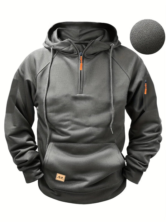 New Multi Pocket Zipper Fleece Dropped Shoulder Hooded Sweatshirt Men's Women's Plus Size Loose Pullover Fashion Sweatshirt Zen fit plus