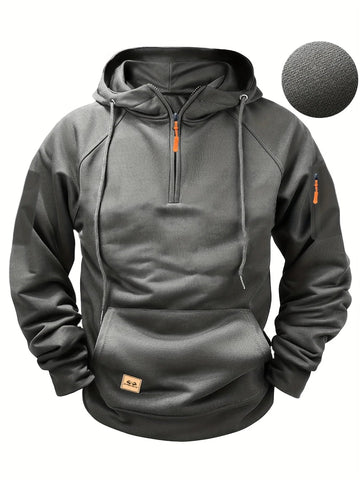New Multi Pocket Zipper Fleece Dropped Shoulder Hooded Sweatshirt Men's Women's Plus Size Loose Pullover Fashion Sweatshirt Zen fit plus