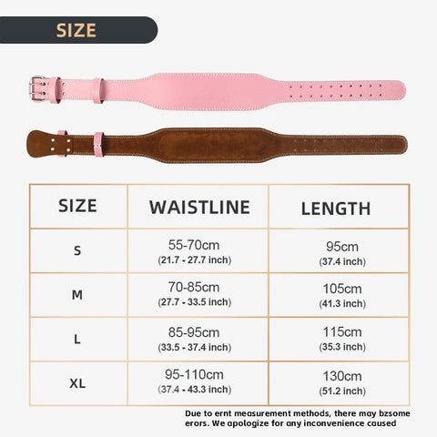 Weight Lifting Belt For Women 10.5cm Width Gym Fitness Squats Belt Back Support Powerlifting, Cross Training, Workout Belt Pink Zen fit plus