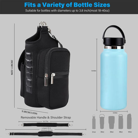 Magnetic Gym Bag Water Bottle Bag Sling Bag Crossbody Water Bottle Pouch Water Bottle Carrier Bag for Men Women Zen fit plus