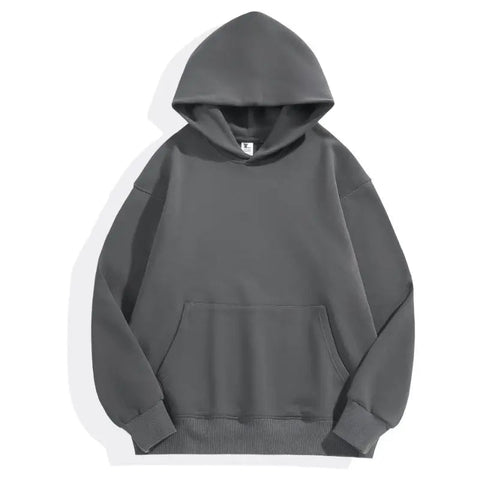 16.9oz 480gsm Heavy Weight Cotton Plus Velvet Hooded Sweater Men Thickened Tight Polar Fleece Pullover Hoodie Women Sweatshirt Zen fit plus