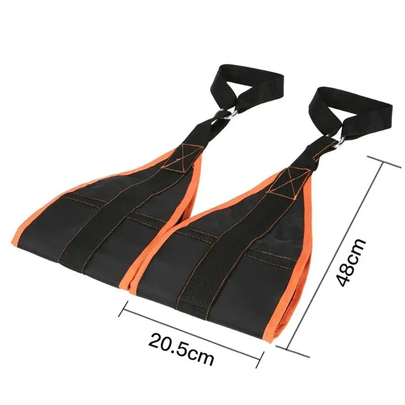 1 Pair Fitness Hanging Ab Straps Pull Up Bar Abdominal Muscle Assistance Bands Pull Up Straps for Knee Leg Raises Training Belt Zen Fit Plus