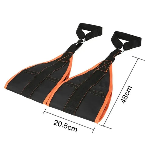 1 Pair Fitness Hanging Ab Straps Pull Up Bar Abdominal Muscle Assistance Bands Pull Up Straps for Knee Leg Raises Training Belt Zen Fit Plus