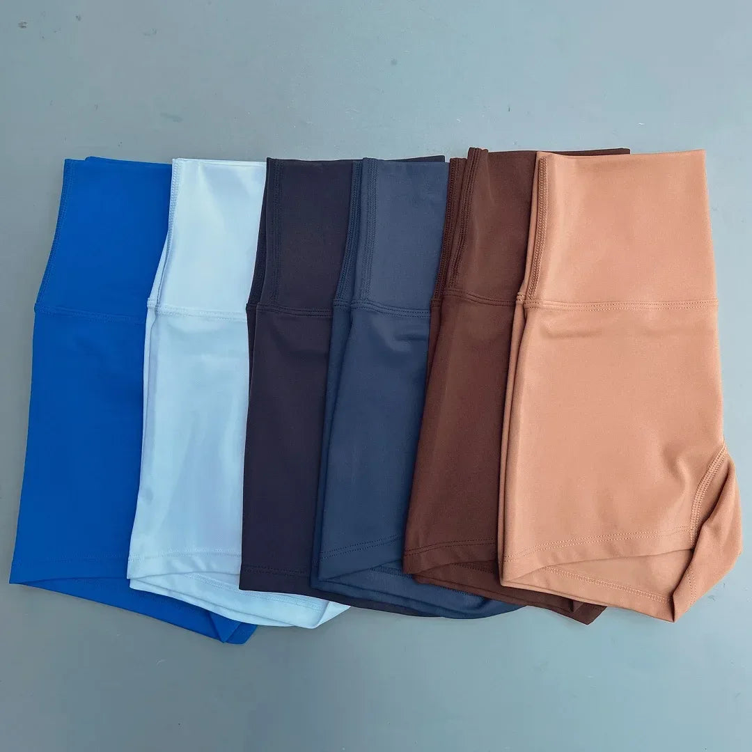 Solid Color tight Women Fitness Sport Short High Waist Yoga Short Legging Squatting Proof Comprehensive Training Jog AthletiC - Zen Fit Plus