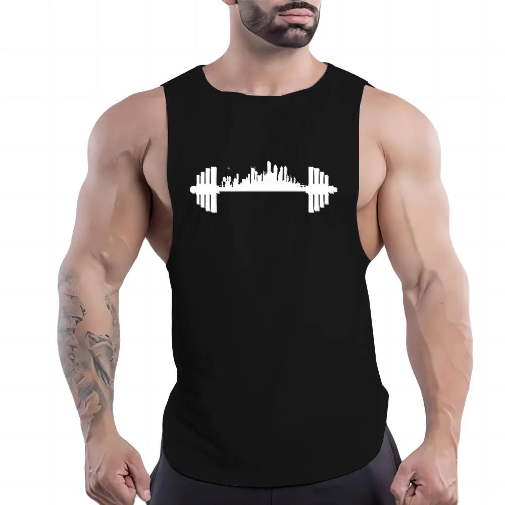 Four Seasons Vest Sport Sleeveless Shirt Quick Dry Breathable Tank Top Men Clothing Fashion Leisure Gym Outdoor Basketball Print Zen fit plus