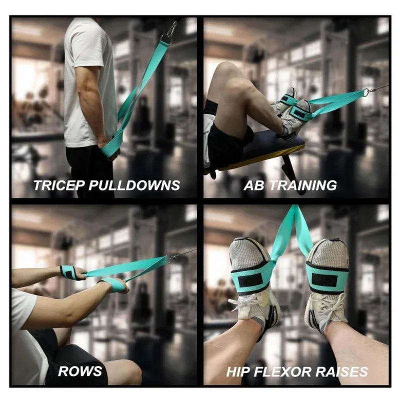 Reverse Squat Strap,Triceps Rope,Resistance Bands Handle Cable Machine Attachments for Gym LAT Pulldown,Thick Rope - Zen Fit Plus