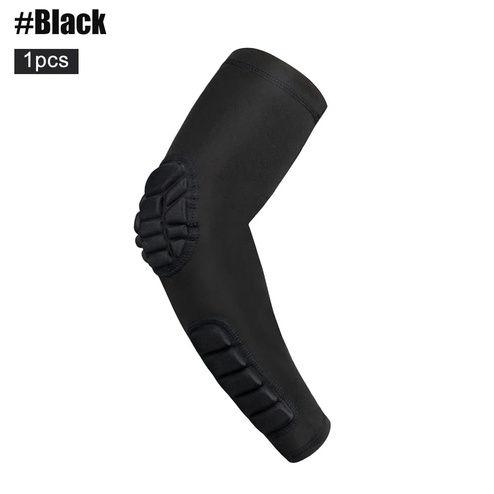 1Pcs Elbow Pads Compression Shooter Sleeves Men Women Arm Sleeve with Pad for Basketball Football Volleyball Cycling Running Zen fit plus