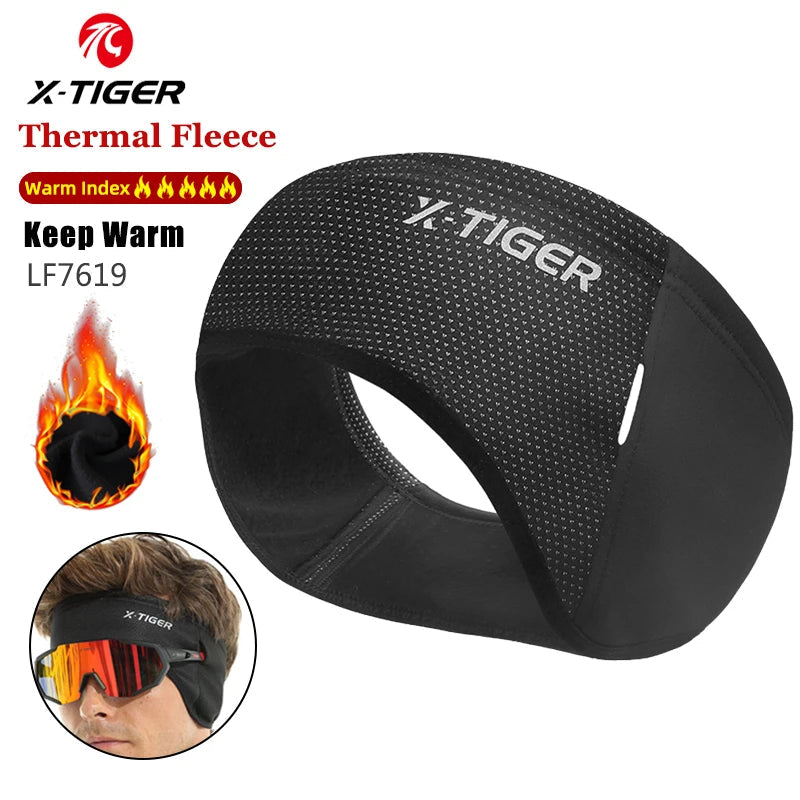 X-TIGER Outdoor Sports Cycling Headwear Winter Windproof Cycling Headband Cap Keep Warm Fleece Bike Equipment Ear Warmer Zen fit plus