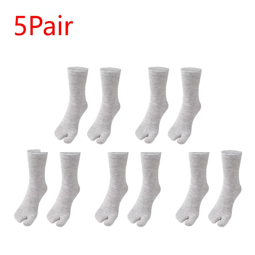 1-5PCS Women/Men Unisex Japanese Kimono Flip Flop Sandal Split Two Toes Sock Tabi Geta Cotton Socks New Arrival Zen fit plus