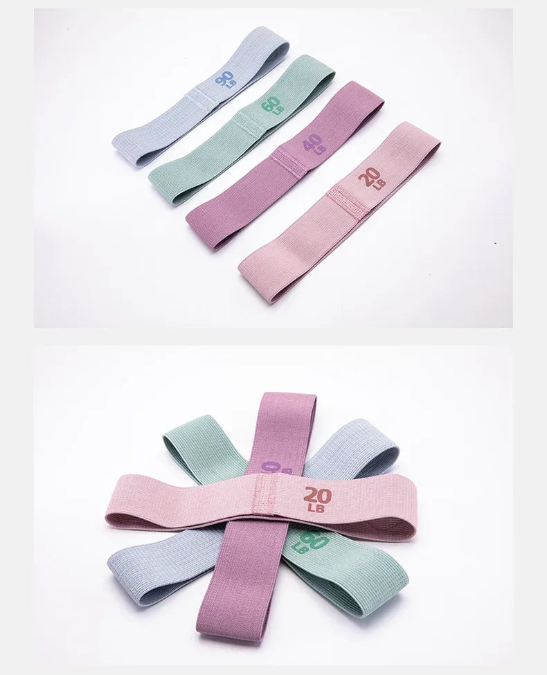 Fabric Resistance Hip Booty Bands Glute Thigh Elastic Workout Bands Squat Circle Stretch Fitness Strips Loops Gym Yoga Equipment - Zen Fit Plus