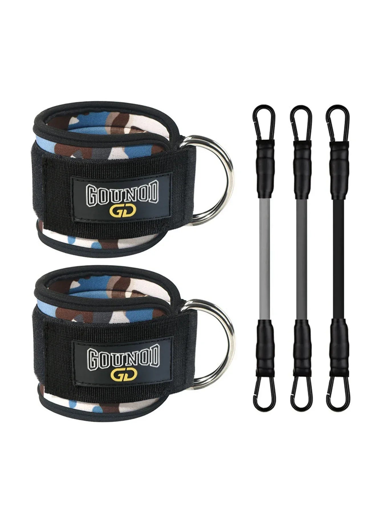 2PC/3PC GOUNOD Fitness Ankle Strap Adjustable D-Ring Support Cuffs Gym Leg Strength Exercise Pulley With Buckle Sport Guard Safe - Zen Fit Plus