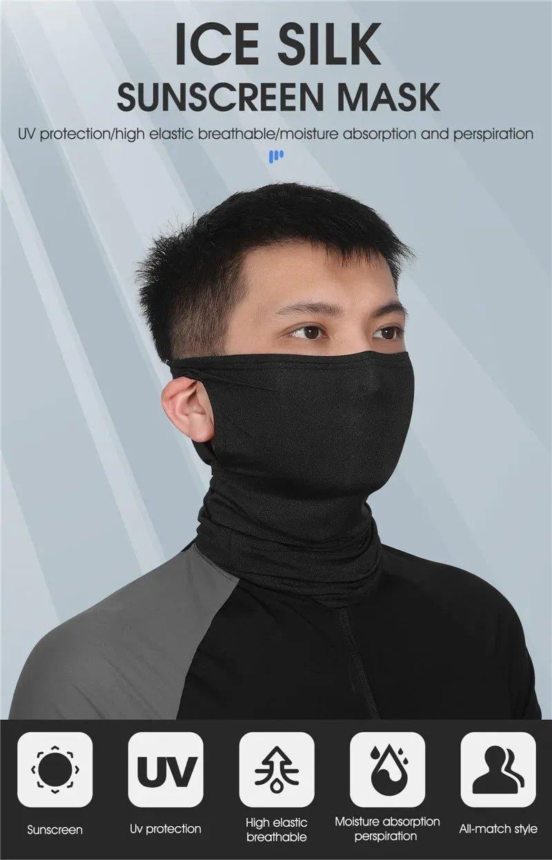 WEST BIKING Breathable Summer Cycling Headwear Ice Silk Anti UV Face Cover Outdoor Sport Running Scarf Dustproof Men Women Mask - Zen Fit Plus