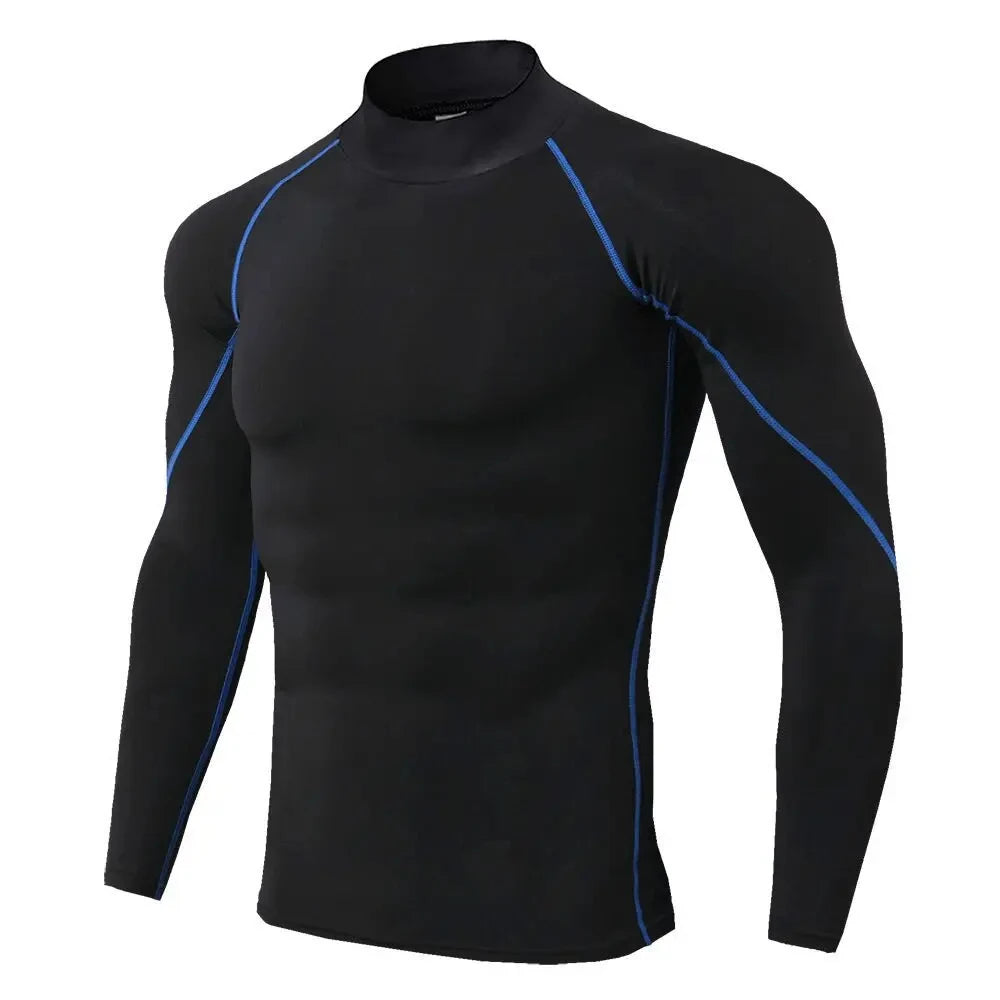 Winter Man Compression Shirt Cycling Clothing Warmth Shirt Warm Bottoming Shirt Men Compression T-Shirt Gym Sportswear 2024 New Zen fit plus