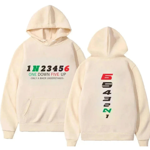 1N23456 Motorcycle Gear Biker Heartbeat Print Men's Hoodies male Pullover Clothing Oversized Sweatshirts Graphic Women Tracksuit Zen fit plus
