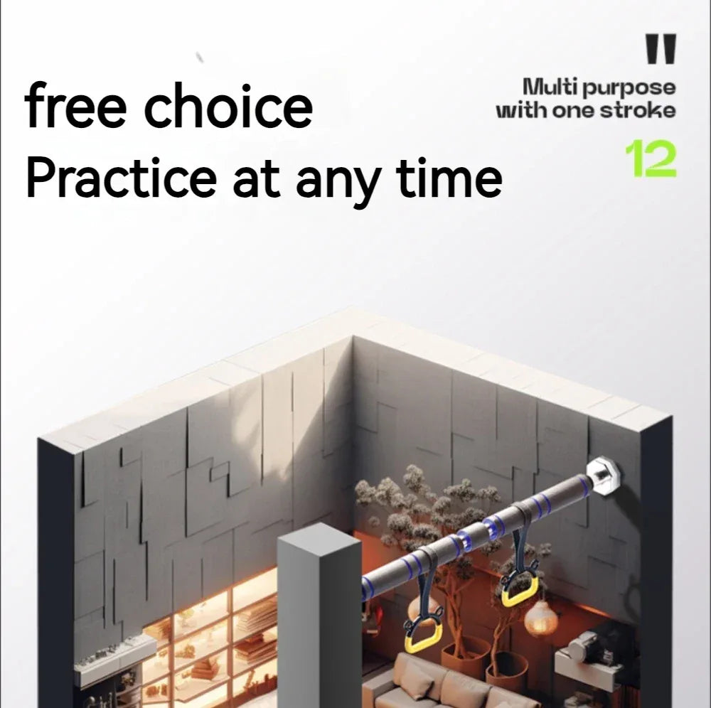 Telescopic Doorway Pull Up Bar Non-Slip Chin-Up Fitness Equipment Adjustable Home Gym Strength Training Heavy Duty For Men Women - Zen Fit Plus