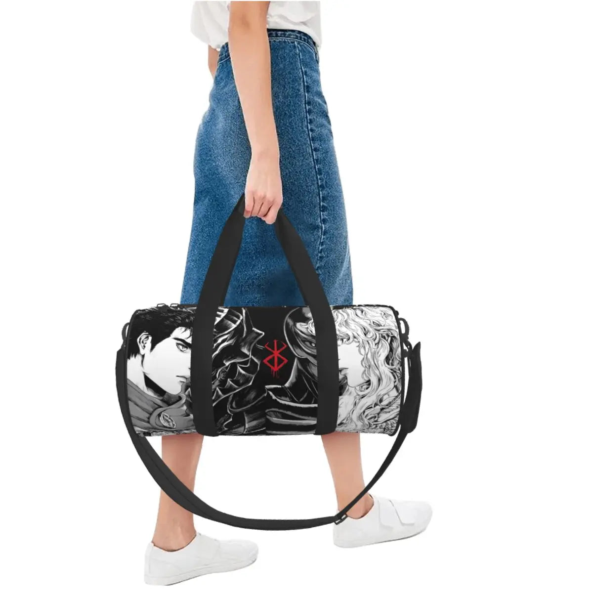 Japanese Anime Bereserk Printed Sports Bags Fashion Cool Training Gym Bag Large Cute Handbags Couple Design Outdoor Fitness Bag Zen fit plus