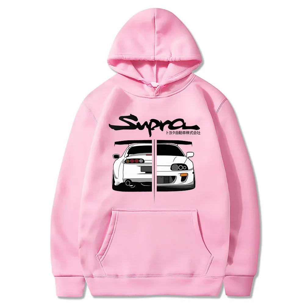 Initial D Supra Hoodies For Men And Women, Manga Print Loose Casual Sweatshirt, Long Sleeve, Japanese Style, Spring Autumn S-3xl Zen fit plus