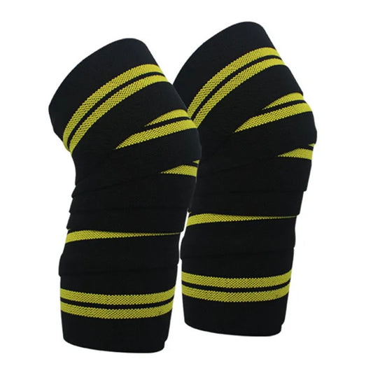 1pc Sports Knee Wraps Straps for Gym Workout Weightlifting Fitness Squats Training Elastic Knee Strap Sleeves Protector Zen fit plus