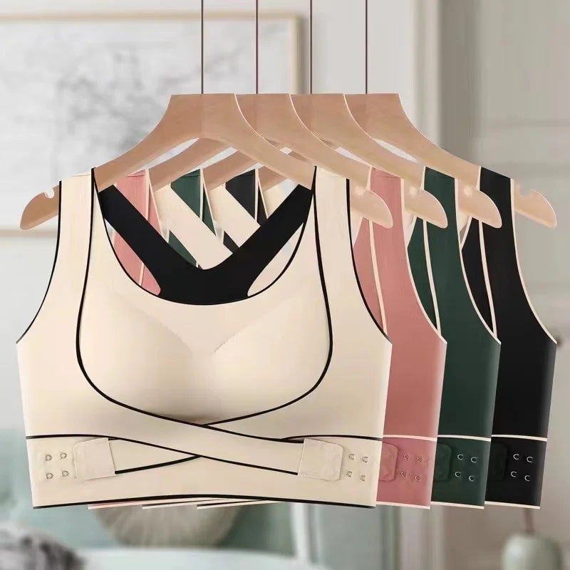 No Trace Sports Women's Underwear Shockproof Gathering Anti-sagging Beautiful Back Fitness Yoga Vest No Steel Ring Women's Bra Zen Fit Plus