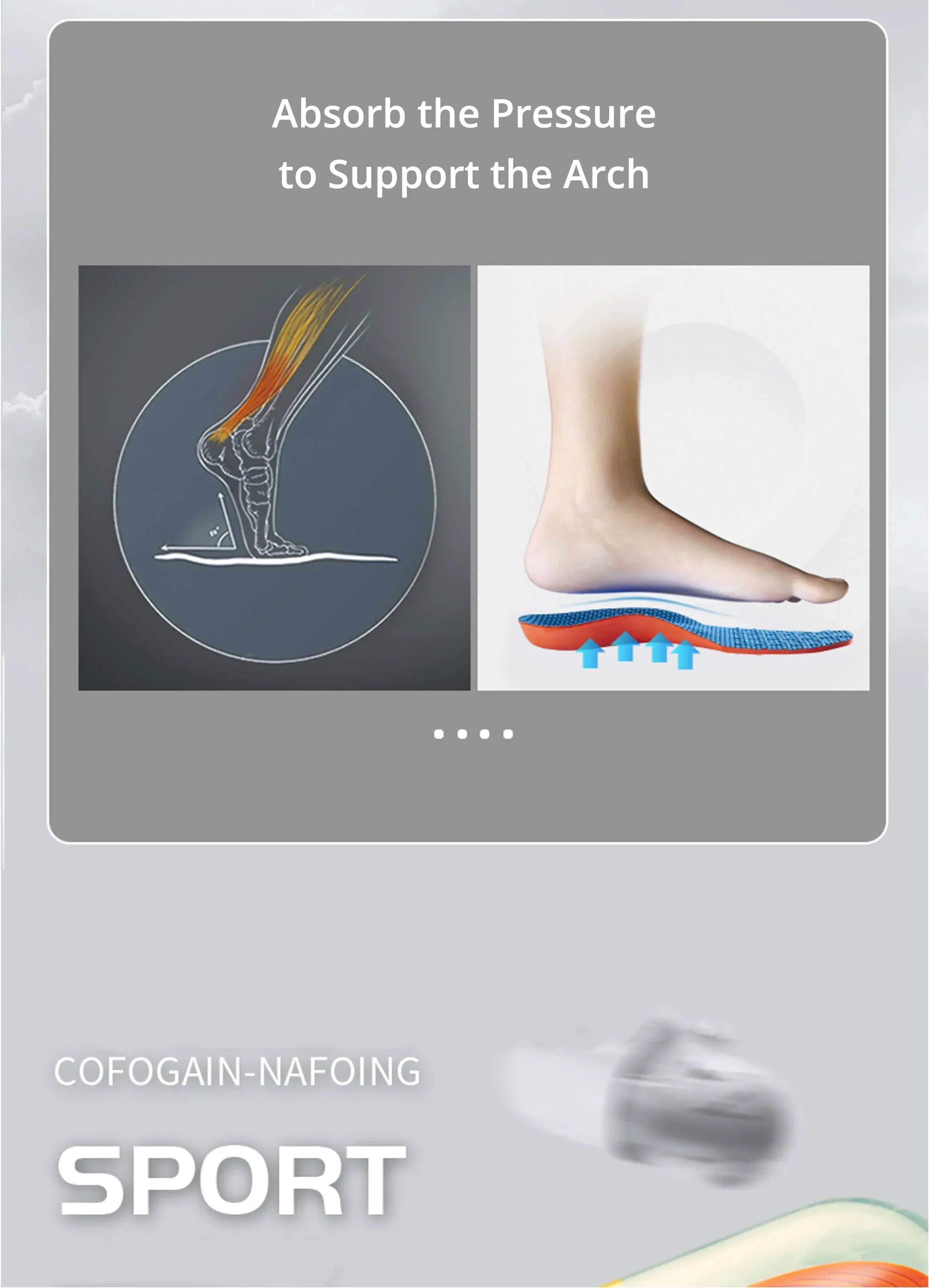 Sport Orthopedic Insoles for Feet Men Women EVA Breathable Shock Absorption Shoes Insole for Running Basketball Sport Care Pads - Zen Fit Plus