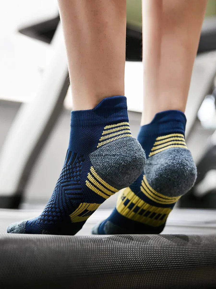 3Pair Professional Fitness Sports Socks Towel Bottom Non-Slip Running Socks Men Women Short Quick-Drying Basketball Training Sox - Zen Fit Plus