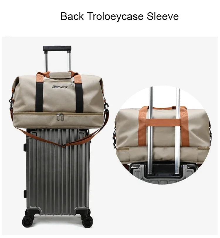 Travel Gym Bag Short-distance Luggage Portable Fitness Bags Shoulder Crossbody Chest Bag Handbags Duffle Carry On Weekender Bag - Zen Fit Plus