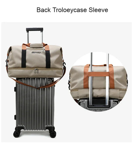 Travel Gym Bag Short-distance Luggage Portable Fitness Bags Shoulder Crossbody Chest Bag Handbags Duffle Carry On Weekender Bag - Zen Fit Plus