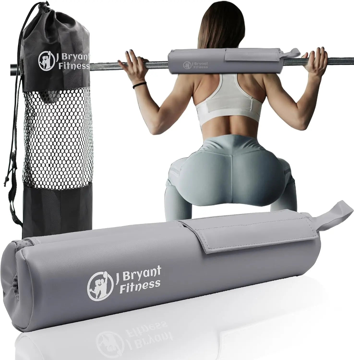 Barbell Pad for Squats and Hip Thrust Leather Pads Relief Pressure from Neck Weightlifting Gym Fitness equipment Zen fit plus