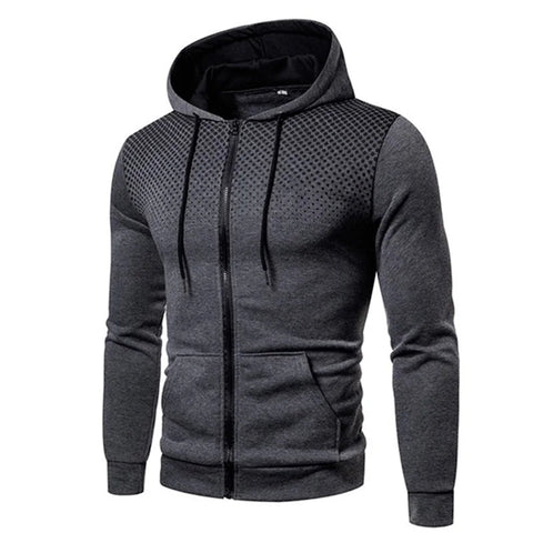 Men's Hoodie Zipper Pocket Polka Pot Print Hoodie Sweatshirt Sport Outdoor Casual Everyday Hoodie Slim Fit Sweatshirt Zen fit plus