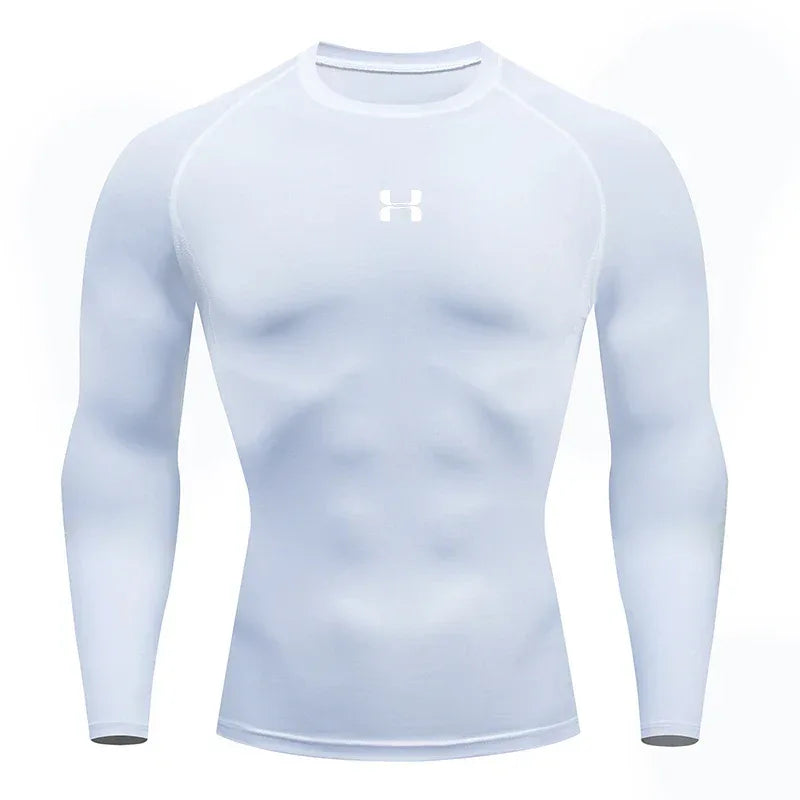 Men Running Compression T-shirt Long sleeves Sport Tees Gym Fitness Sweatshirt Male Jogging Tracksuit Homme Athletic Shirt Tops - Zen Fit Plus