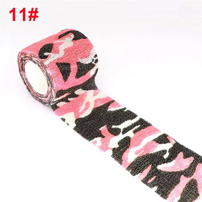 4.8m Camouflage Elastic Bandage Wrap Tape Hunt Disguise Self Adhesive Sports Protector Knee Finger Ankle Athletic Bands - Zen Fit Plus