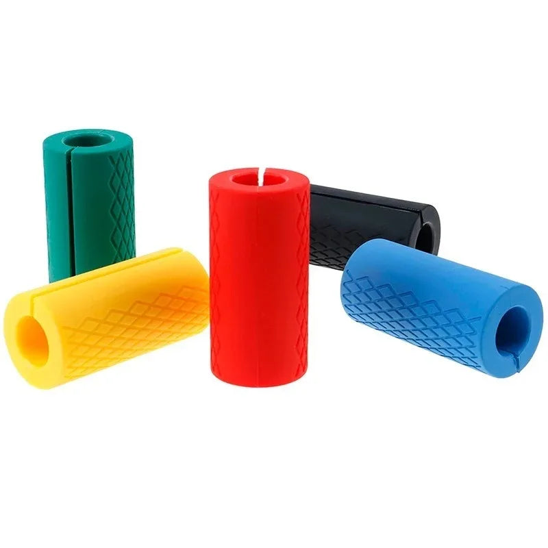 Silicone Dumbbell Barbell Grips Handles Anti-Slip Protect Pad Pull Up Weightlifting Support Gym Body Building Workout Silica Gel Zen fit plus