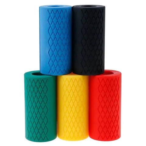 Silicone Dumbbell Barbell Grips Handles Anti-Slip Protect Pad Pull Up Weightlifting Support Gym Body Building Workout Silica Gel Zen fit plus