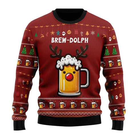 Fashion Beer Ugly Christmas Sweater For Women Clothes Hip Hop Bar Party Men Sweatshirts Casual Male Pullovers Beers Tracksuit Zen Fit Plus