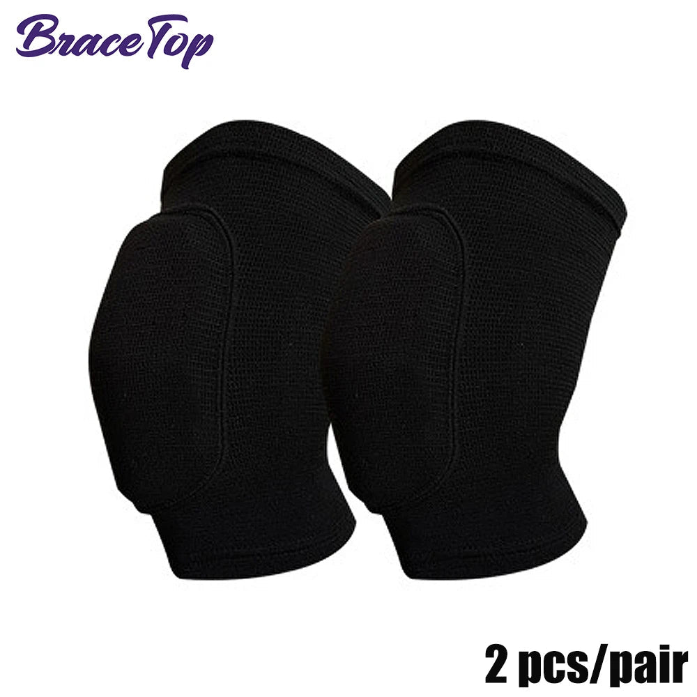 1 Pair Sports Knee Pads Adults Kid Dance Knee Protector Elastic Thicken Sponge Knees Brace Support for Gym Yoga Workout Training Zen fit plus
