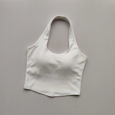 One Piece Cup 2023 Summer New Sports Bra Women's Shockproof Running Gathering Bra Hanging Neck Back Fitness Tank Top Zen Fit Plus