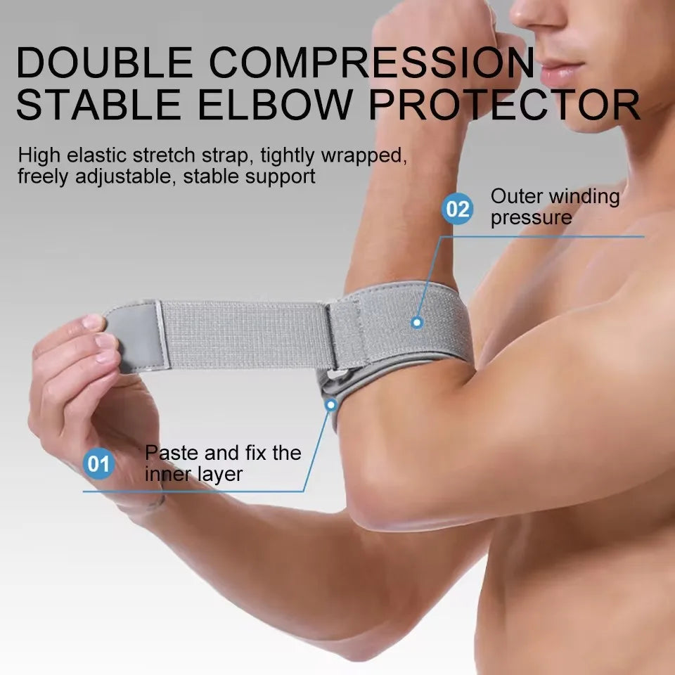 GOBYGO 1Pcs Breathable Tennis Elbow Brace Compression Pad Relieves tendonitis Adjustable Tennis Golf Elbow Forearm Brace Strap Zen fit plus