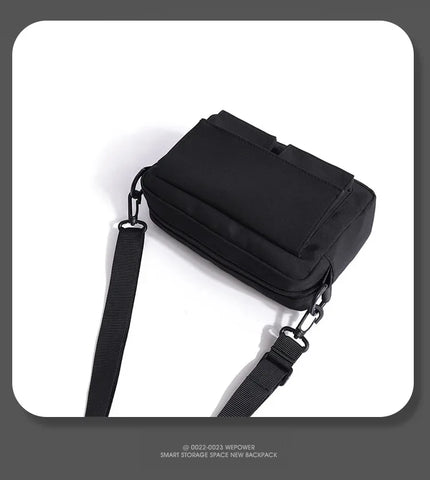 Minimalist Black Shoulder Bag Retro Male Nylon Crossbody Bags Men's Small Messenger Bag for Men Suitable for Daily Use - Zen Fit Plus
